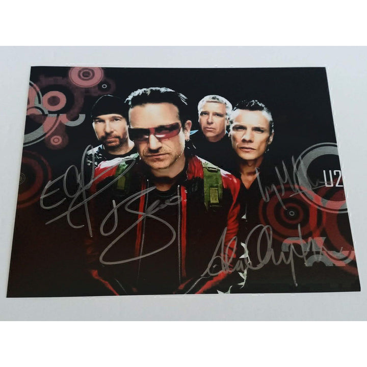 Bono Paul Hewson, The Edge, Larry Mullen, and Adam Clayton photo with proof