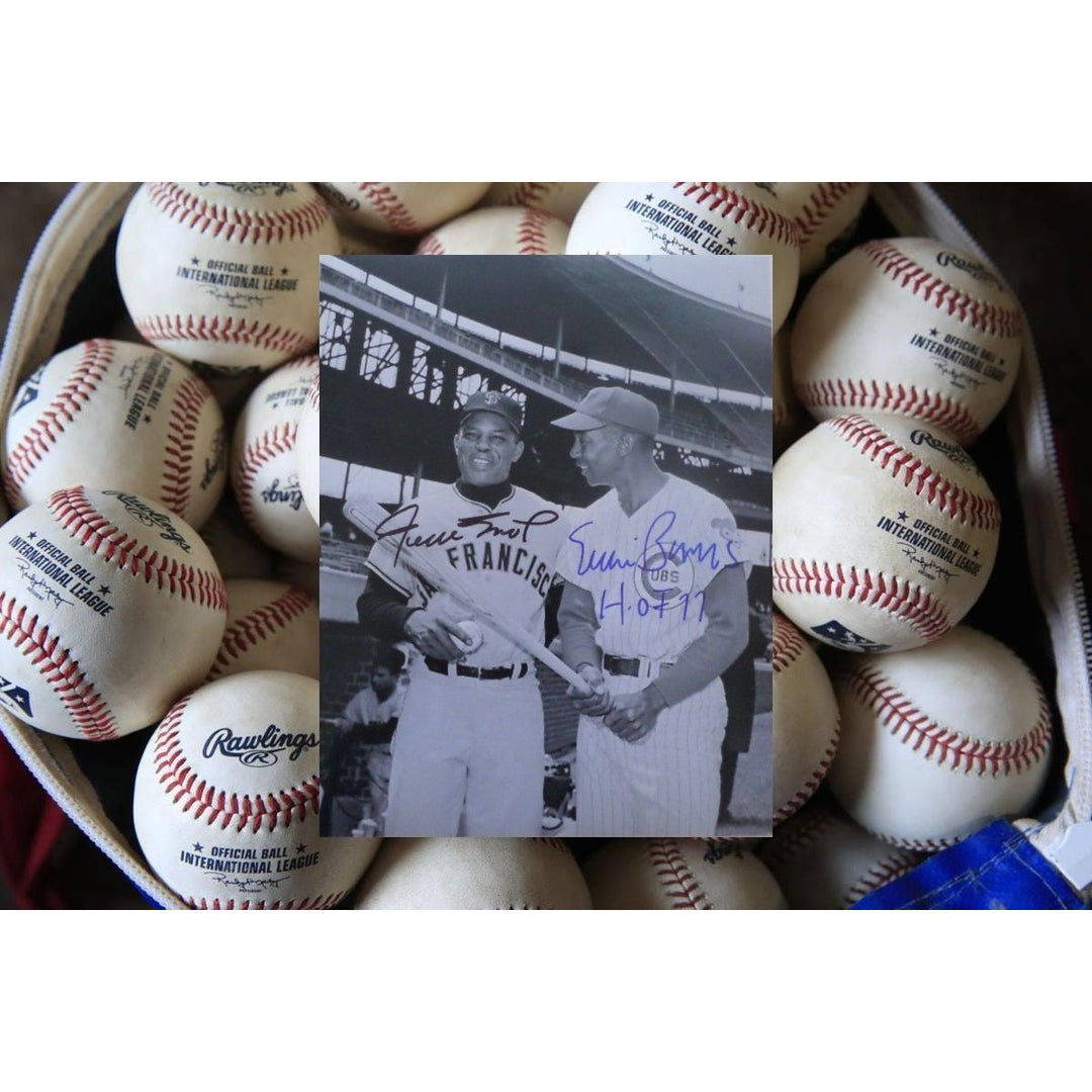 Willie Mays and Ernie Banks 8 by 10 signed photo - Awesome Artifacts 