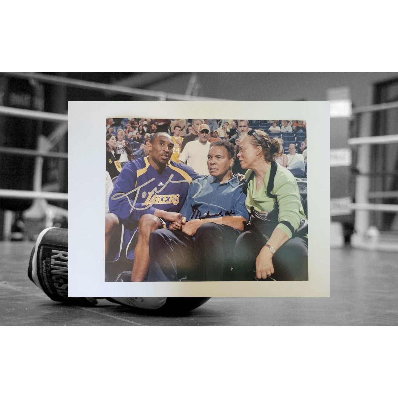 Muhammad Ali and Kobe Bryant 8 x 10 photo signed with proof