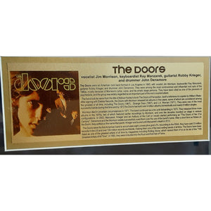 Jim Morrison, Ray Manzarek, Robby Krieger, John Densmore The Doors signed framed guitar