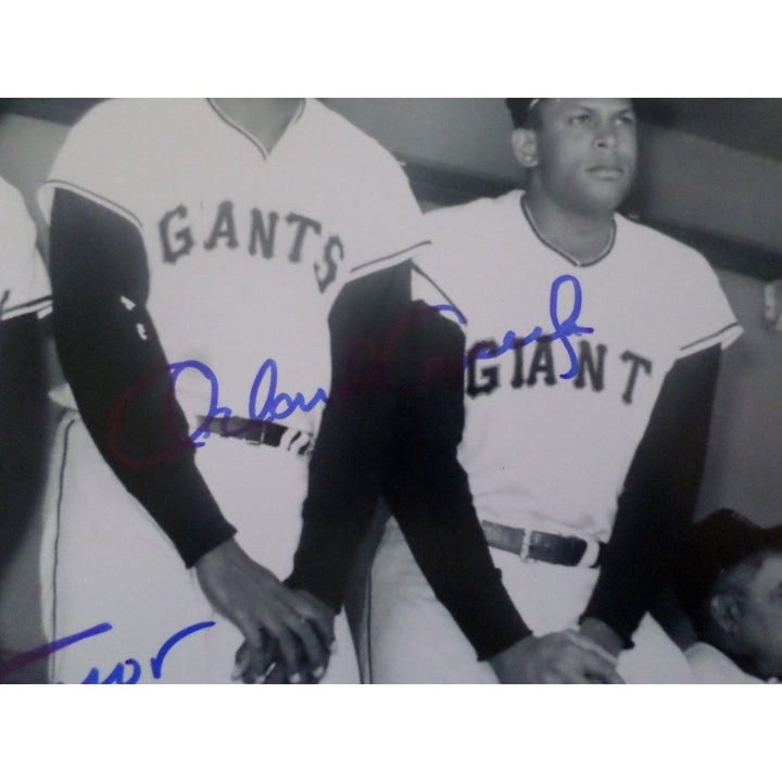 Willie Mays Orlando Cepeda and Willie McCovey 8 by 10 sign photo - Awesome Artifacts 