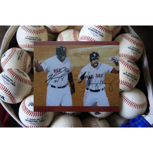 David Ortiz and Jacoby Ellsbury 8 by 10 signed photo