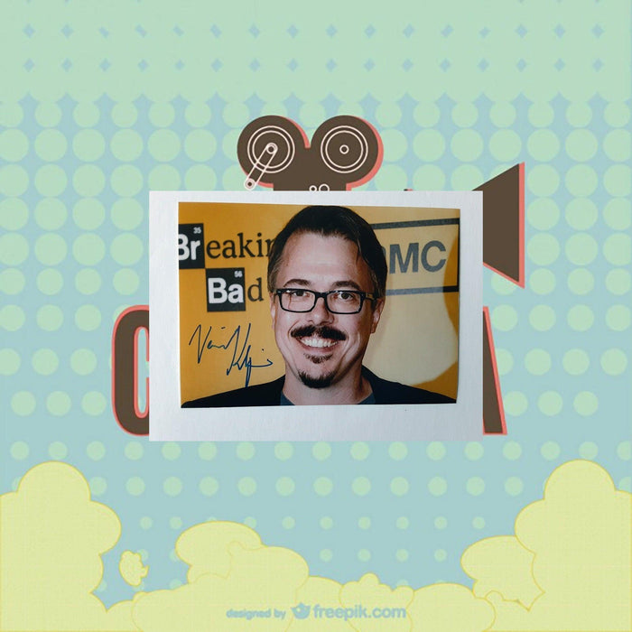 Vince Gilligan Breaking Bad 5 x 7 photo signed with proof