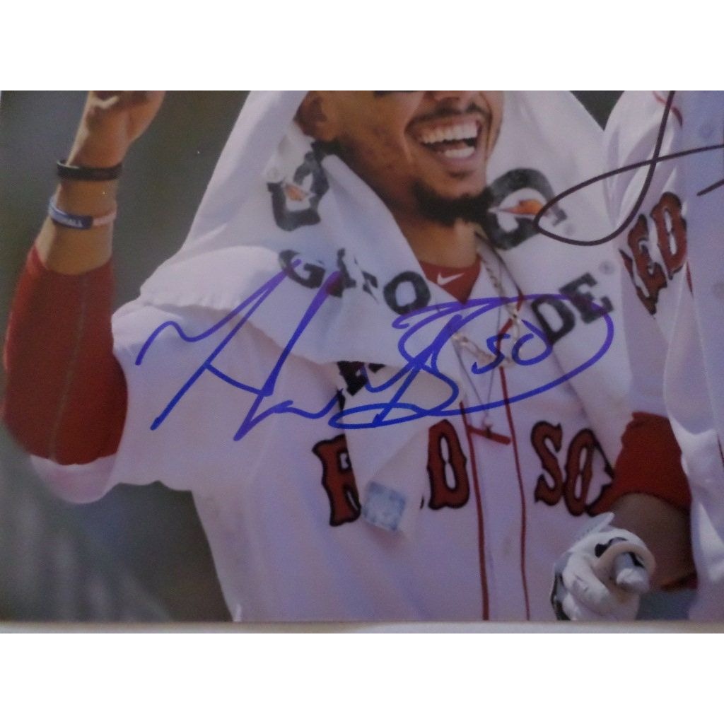 Mookie Betts and JD Martinez 8 by 10 signed photo