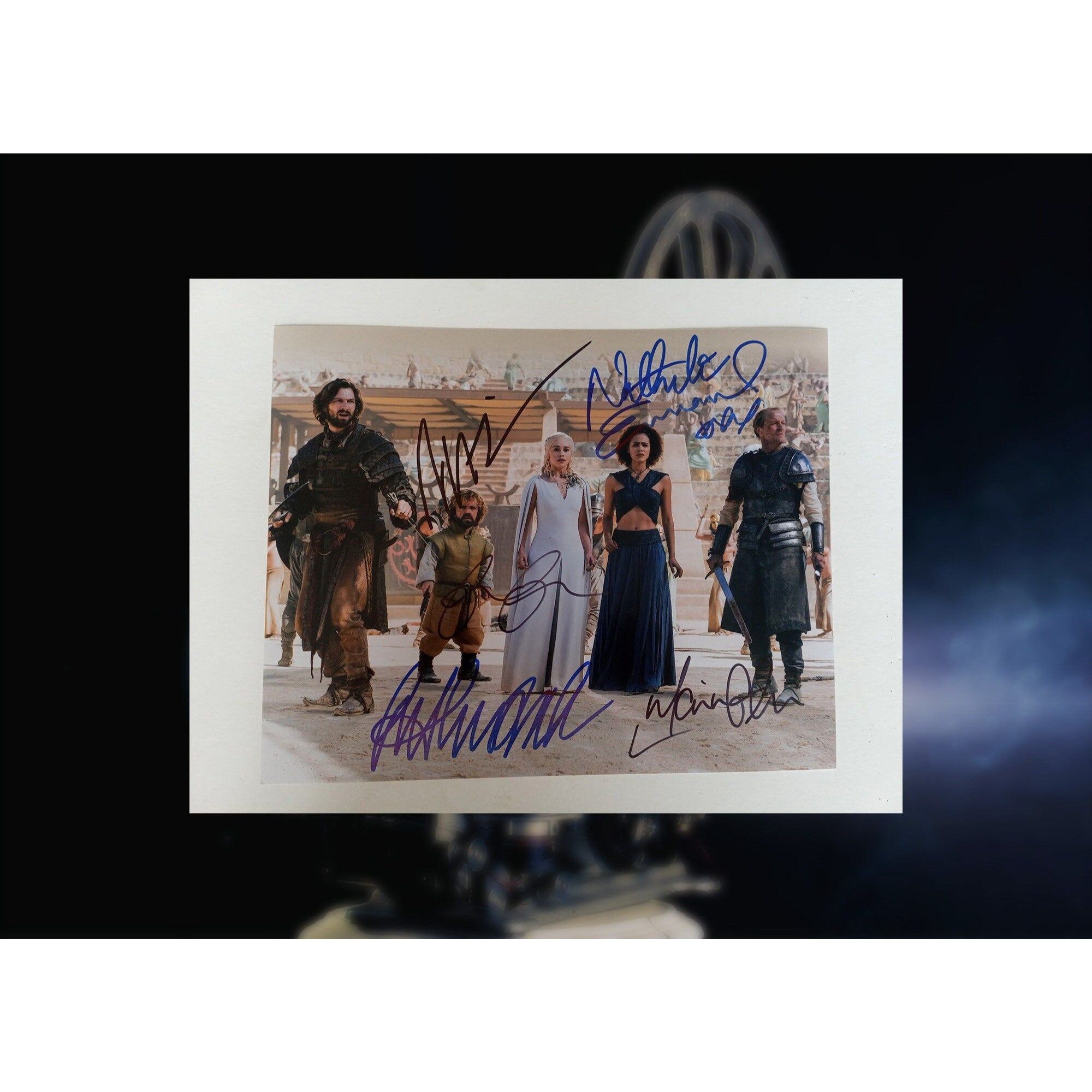 Game of Thrones Peter Dinklage, Emilia Clarke, Lilia Hadley 8 x 10 signed photo with proof