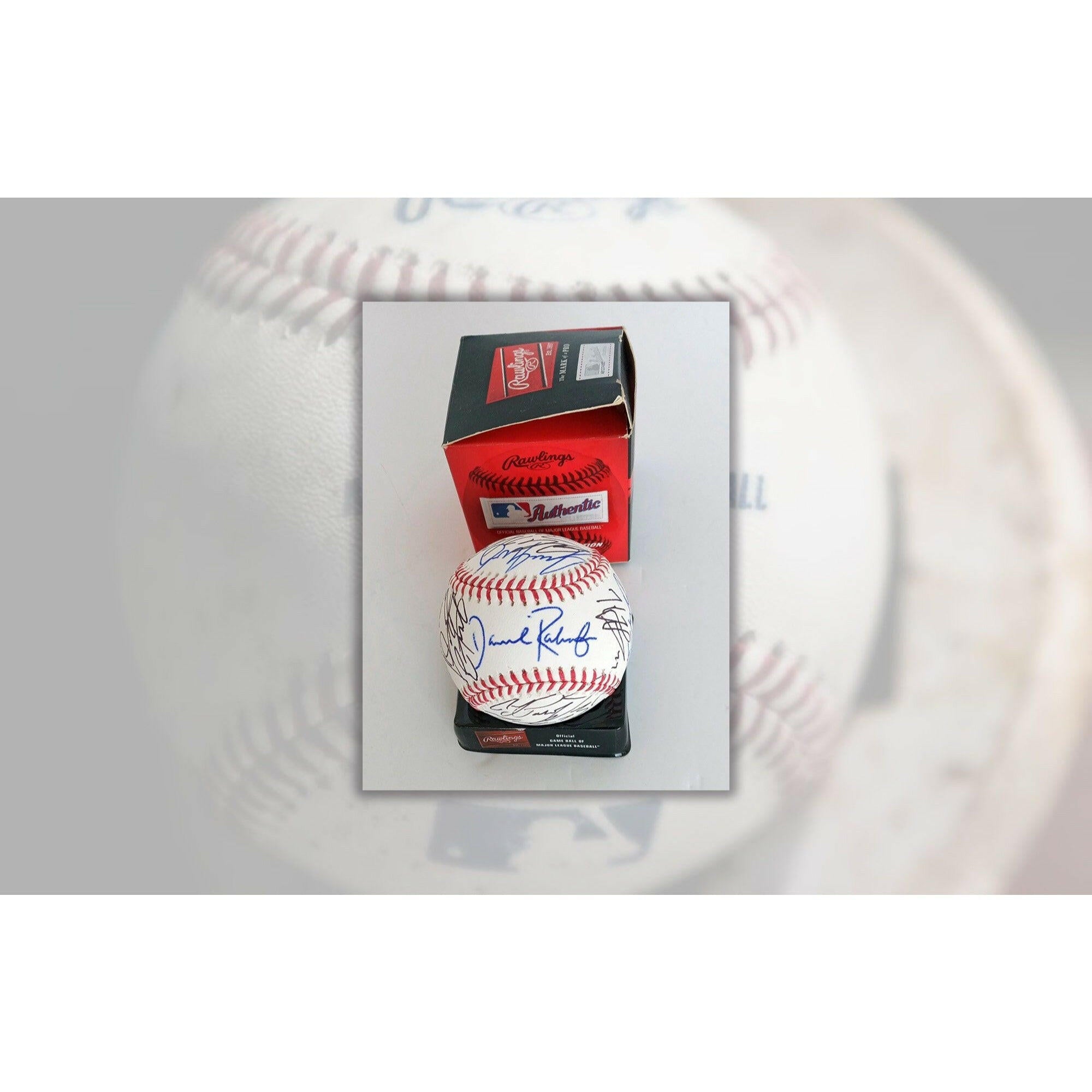 Los Angeles Dodgers Clayton Kershaw, Corey Seager, Cody Bellinger 2020 team signed baseball with proof