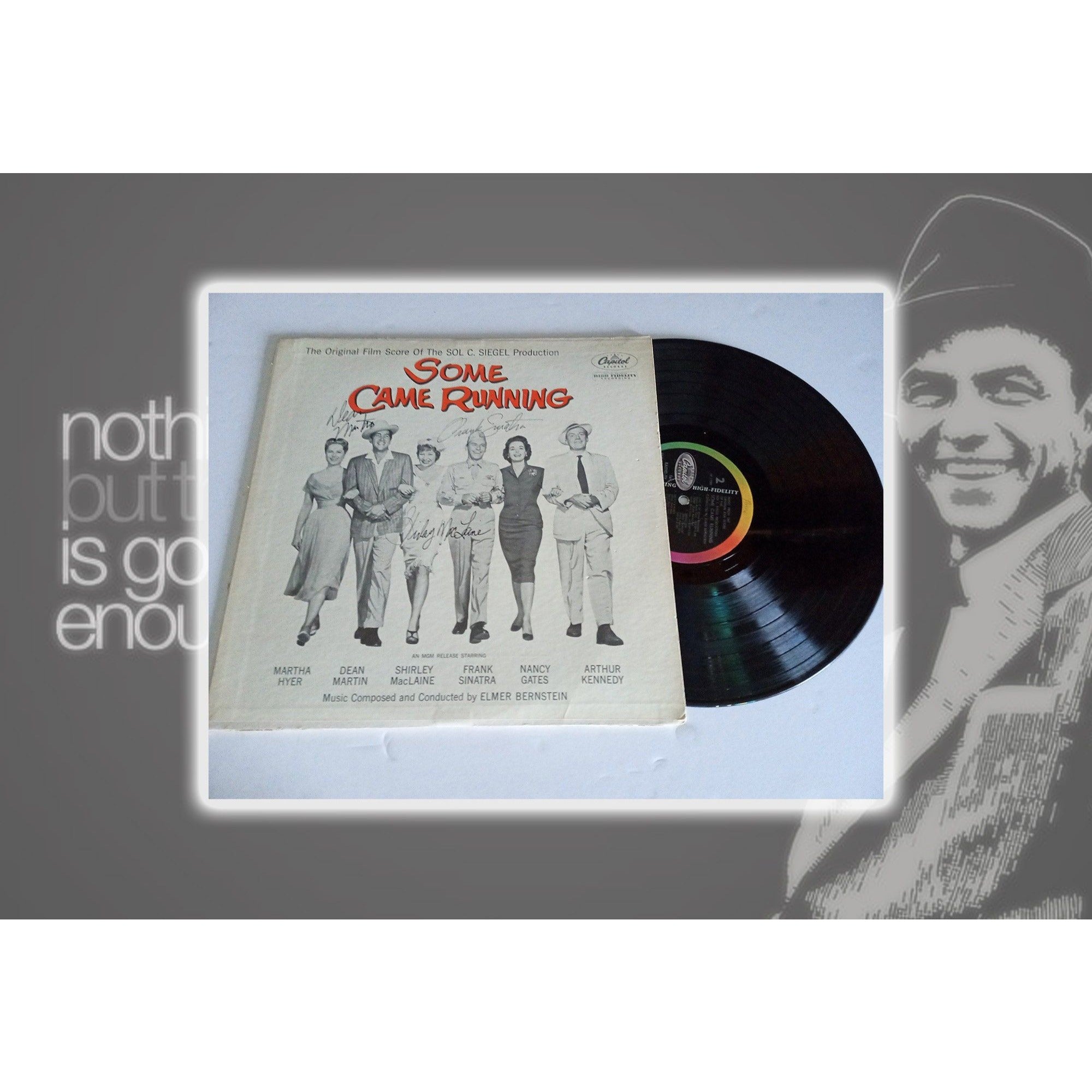 Frank Sinatra, Dean Martin, Shirley MacLaine Some Camp Came Running LP signed with proof