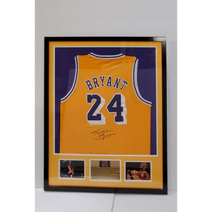 Kobe Bryant Los Angeles Lakers framed and signed authentic jersey with proof