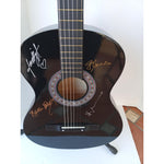 Load image into Gallery viewer, ABBA Anni-Frid Lyngstad Benny Anderson Bjorn Ulvaeus Agnetha Fältskog Zenni acoustic guitar signed with proof
