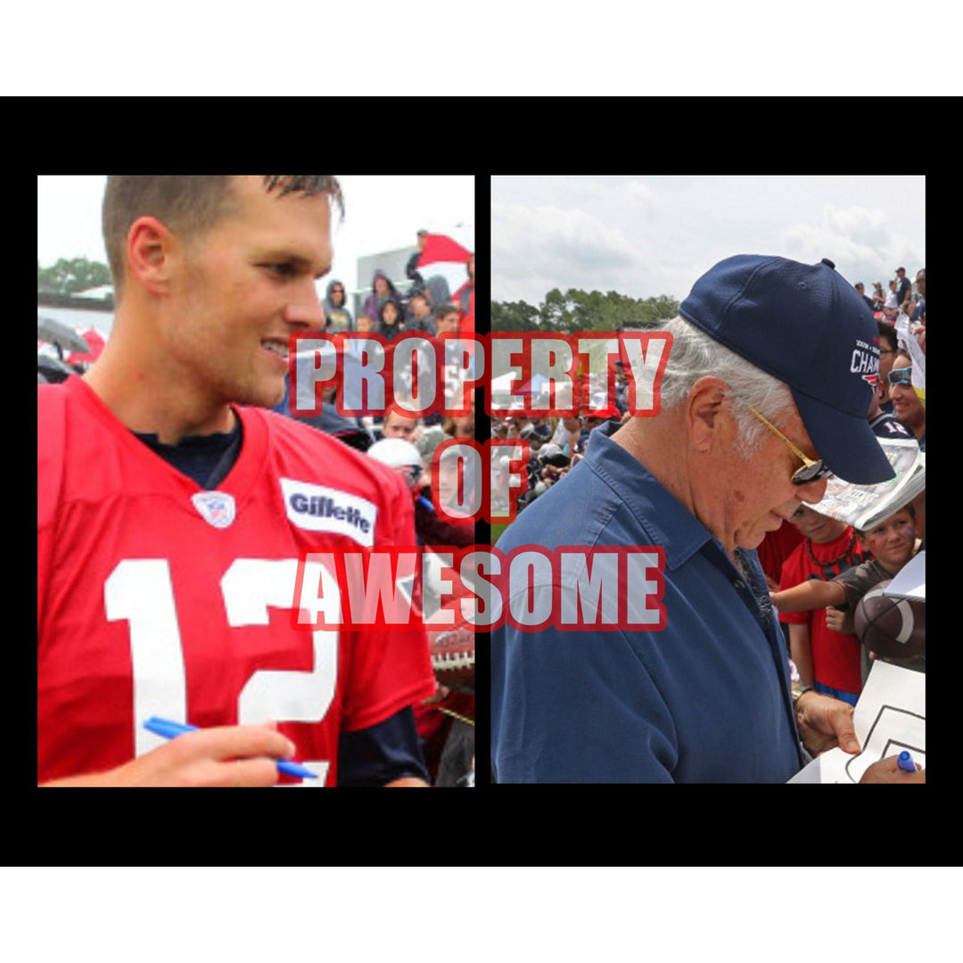 Tom Brady and Robert Kraft 8 x 10 photo with proof - Awesome Artifacts 