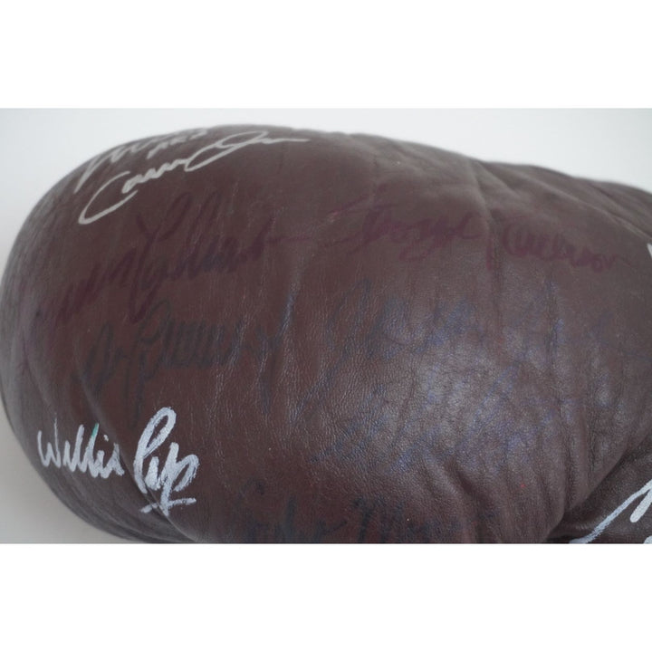 Muhammad Ali AKA Cassius Clay, Ingemar Johansson, Ken Norton, Jake LaMotta, Willie Pep, Sugar Ray Robinson, Jersey Joe Walcott boxing glove - Awesome Artifacts 