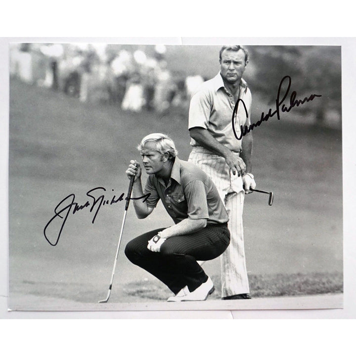 Arnold Palmer and Jack Nicklaus 8 x 10 signed photo with proof