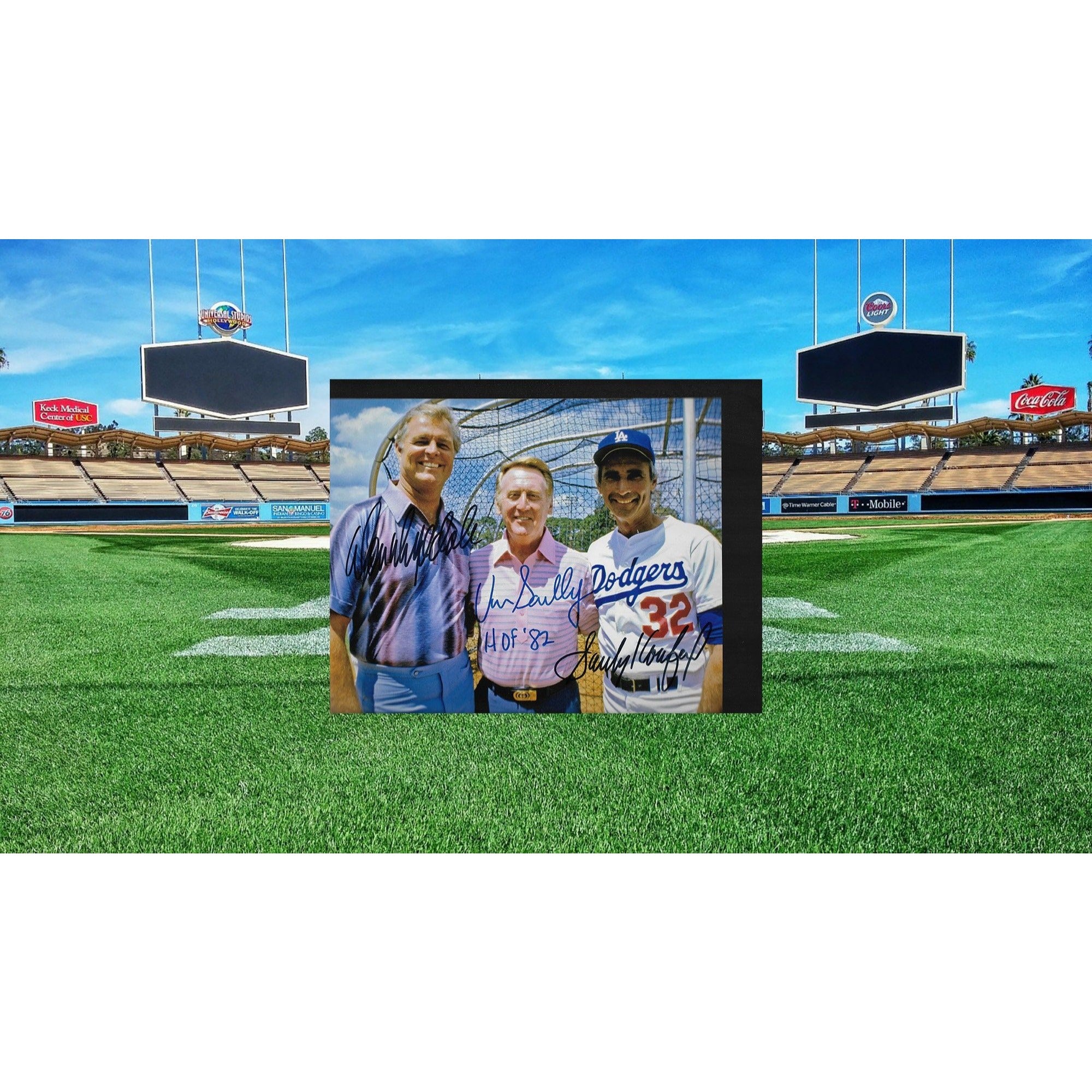 Charitybuzz: Sandy Koufax & Don Drysdale Signed LA Dodgers Display