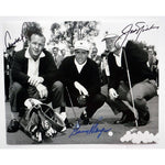 Load image into Gallery viewer, Jack Nicklaus, Arnold Palmer and Gary Player 8 by 10 signed photo with proof
