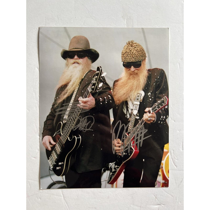 ZZ Top Billy Gibbons and Dusty Hill 8 x 10 photo signed with proof