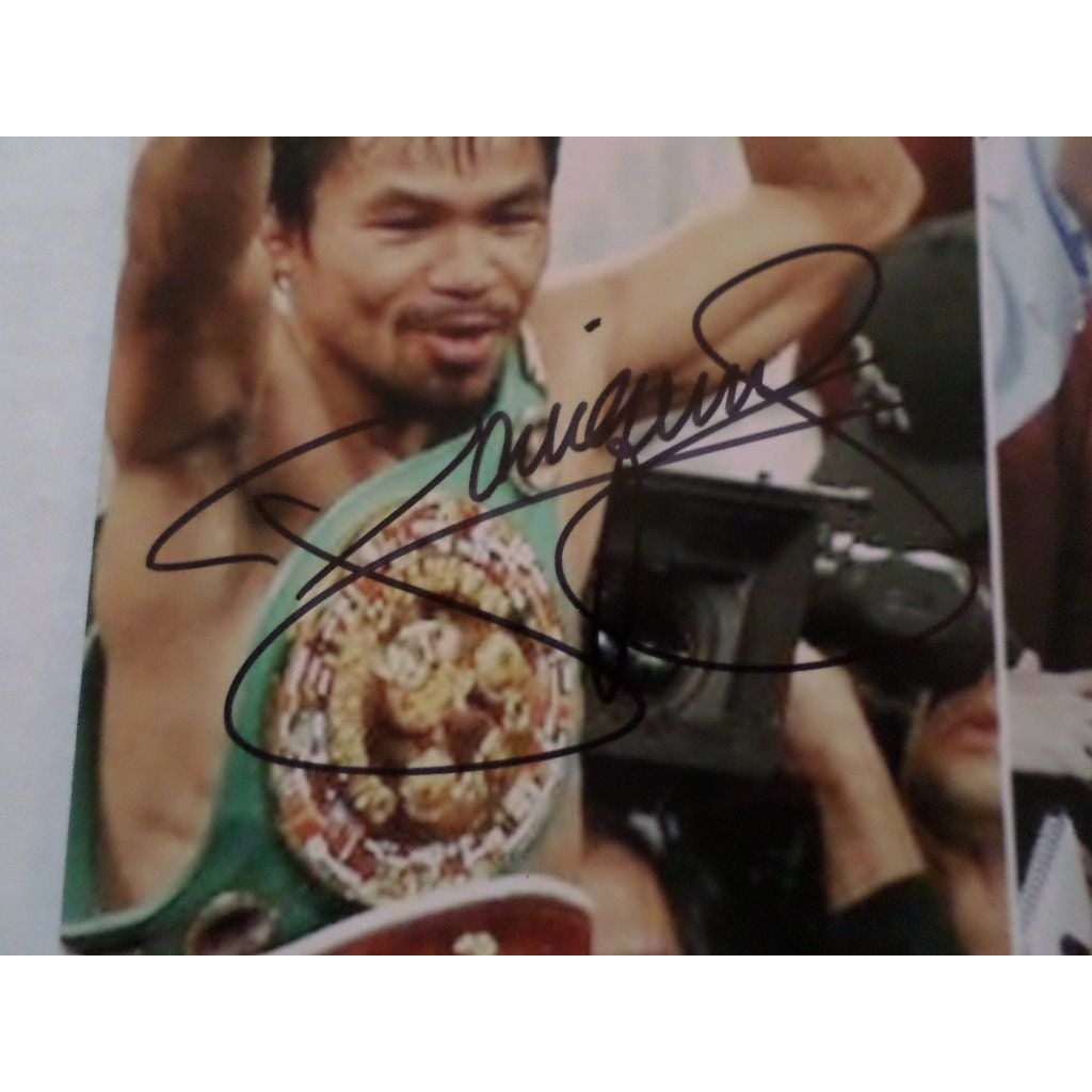 Floyd Mayweather Jr and Manny Pacquiao 8x10 signed photo