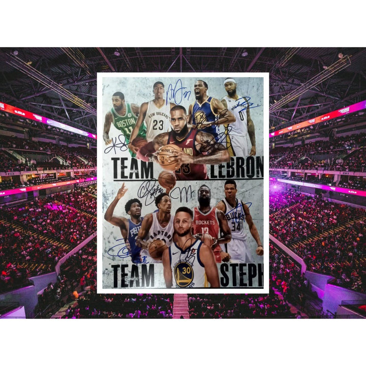 LeBron James Steph Curry Kevin Durant James Harden 11x14 photo signed - Awesome Artifacts 