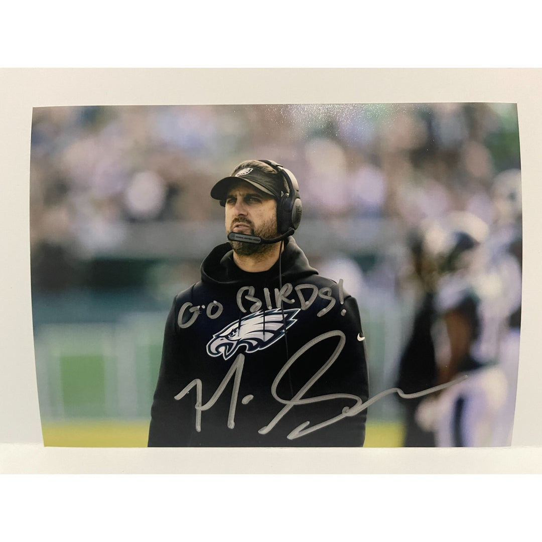 Nick Siriani " Go Birds" Philadelphia Eagles 5x7 photo signed with proof with free acrylic frame