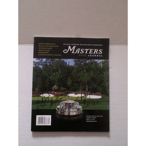 Tiger Woods, Jack Nicklaus, Arnold Palmer, signed masters program with proof
