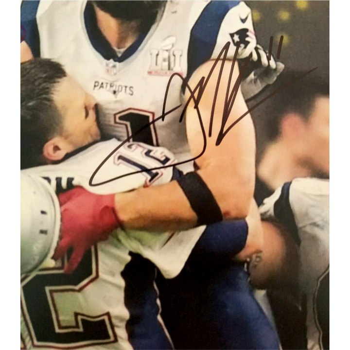 Julian Edelman and Tom Brady 8x10 photo signed with proof