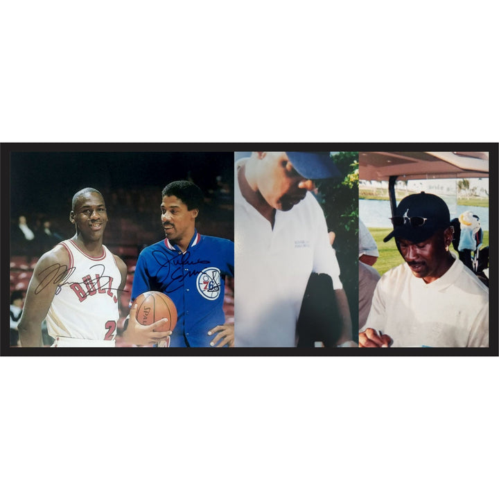 Michael Jordan Julius Dr J Irving 16x20 photo signed with proof