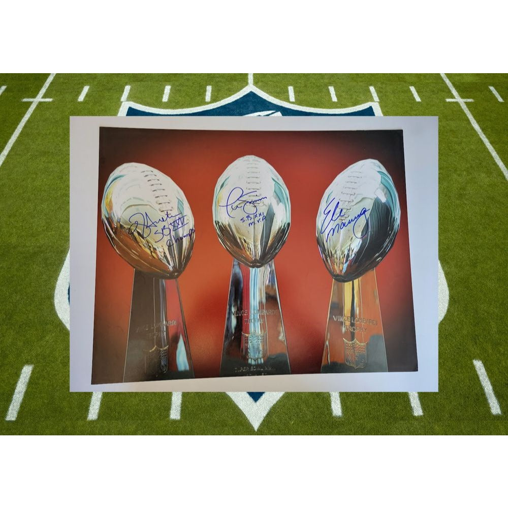 New York Giants Super Bowl MVPs OJ Anderson Phil Simms Eli Manning 16x –  Awesome Artifacts