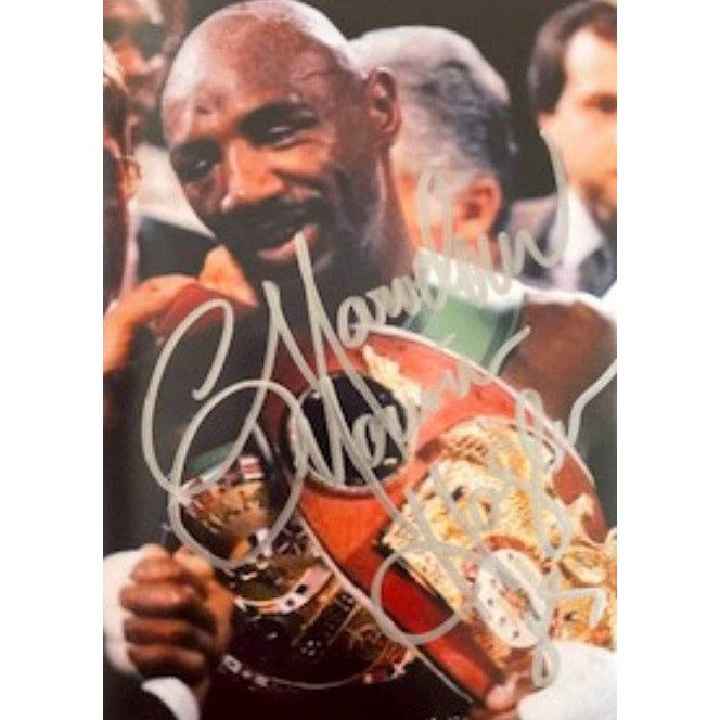 Marvelous Marvin Hagler 5 x 7 photo signed with proof - Awesome Artifacts 