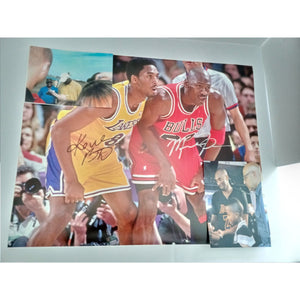 Michael Jordan and Kobe Bryant 16 x 20 photo signed with proof