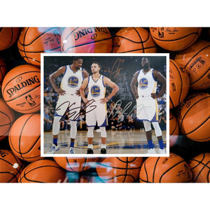 Draymond Green Kevin Durant and Stephen Curry 8 x 10 signed photo with proof