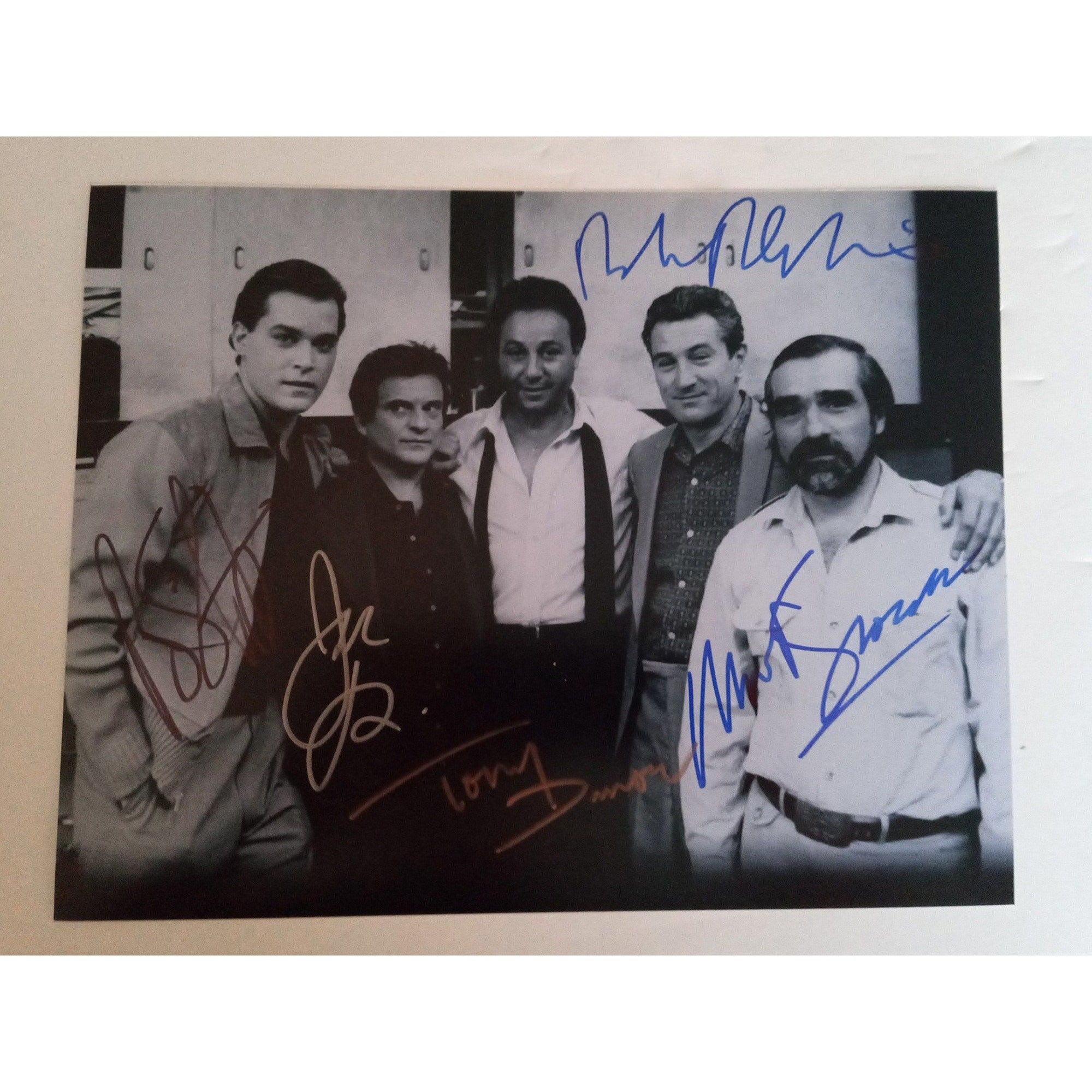 Goodfellas Martin Scorsese, Joe Pesci, Ray Liotta, Robert De Niro 8 x 10 signed photo with proof