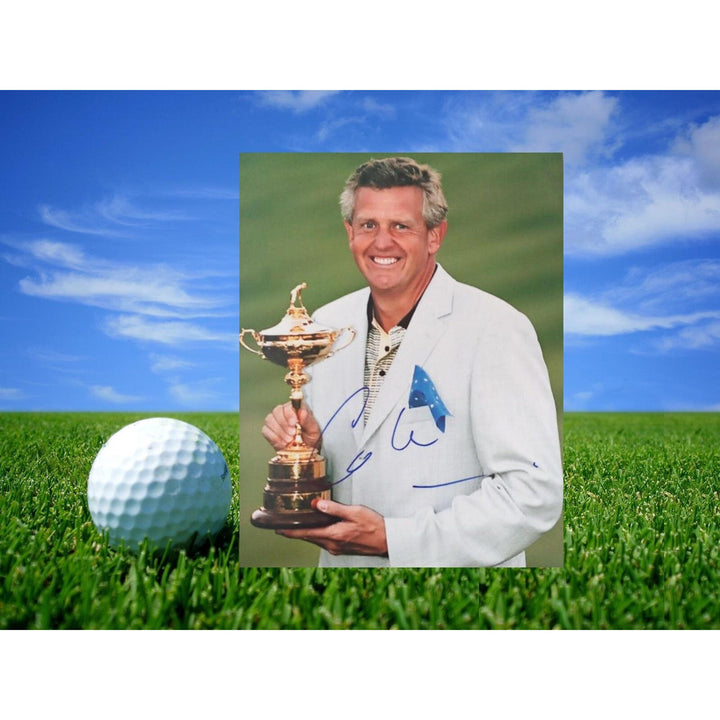 Colin Montgomerie PGA golf star 8 by 10 photo signed with proof