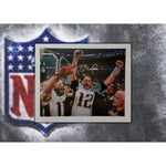 Load image into Gallery viewer, Tom Brady and Julian Edelman, New England Patriots 8x10 photo signed with proof
