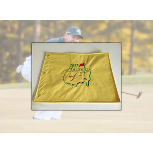 Sergio Garcia 2017 Masters Golf flag sign with proof