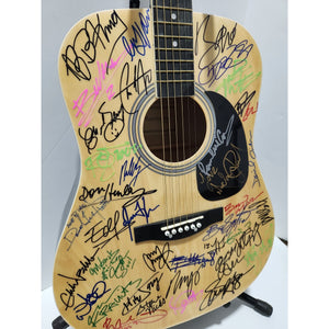 Michael Jackson , Mick Jagger, Madonna, Bruce Springsteen signed guitar with proof