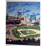 Load image into Gallery viewer, Bob Gibson, Whitey Herzog, Albert Pujols, Ozzie Smith, Stan Musial 8 by 10 signed photo with proof
