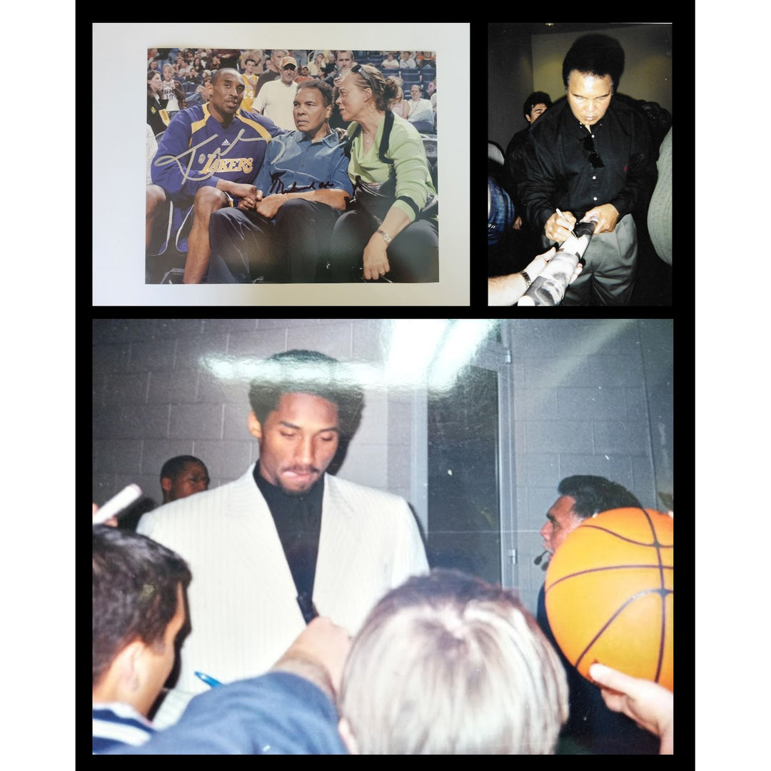 Muhammad Ali and Kobe Bryant 8 x 10 photo signed with proof - Awesome Artifacts 