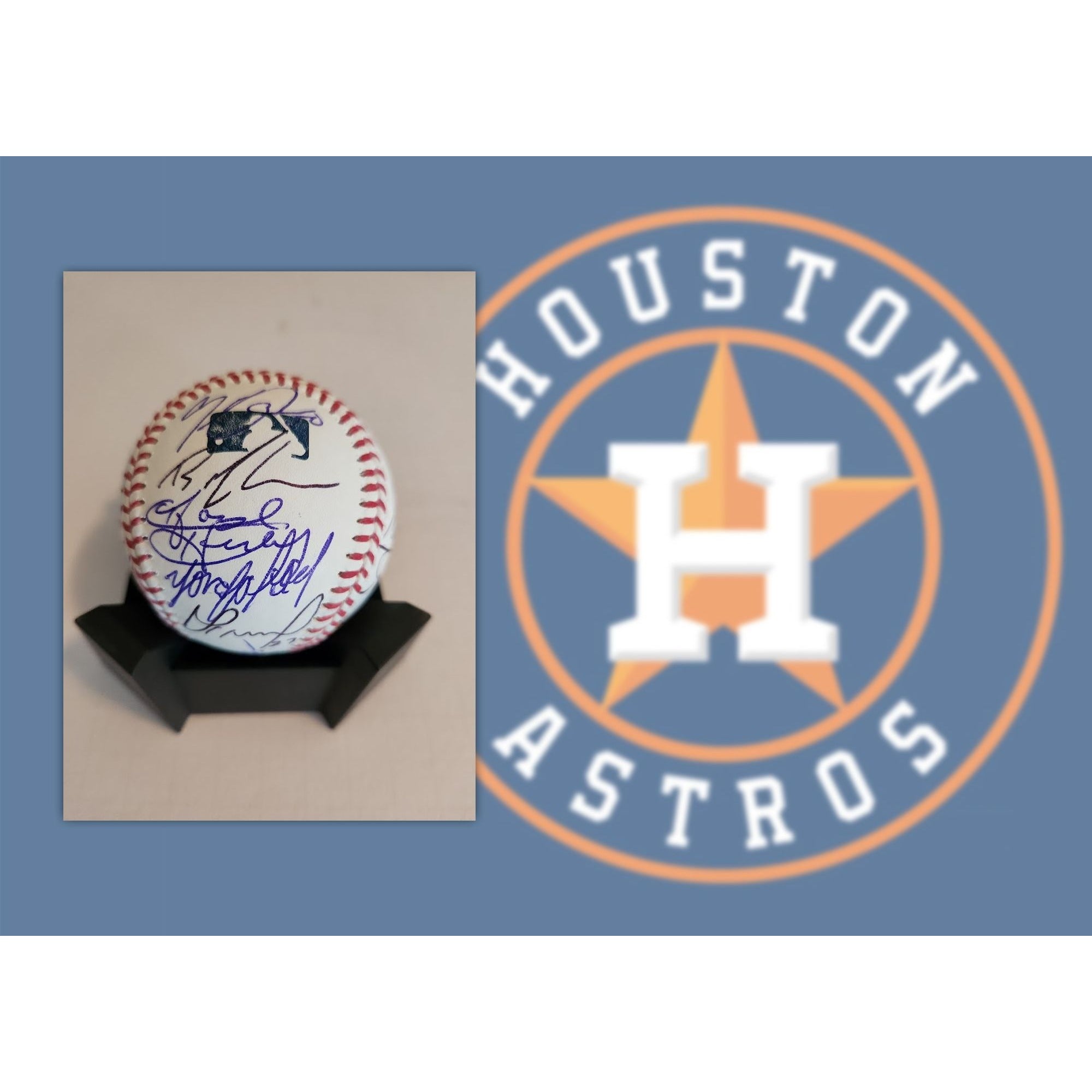 Houston Astros Jose Altuve Orbit And Justin Verlander Signature