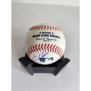 Houston Astros Alex Bregman Jose Altuve Yordan Alvarez Jeremy Pena signed MLB Rawlings game baseball signed with proof & free case