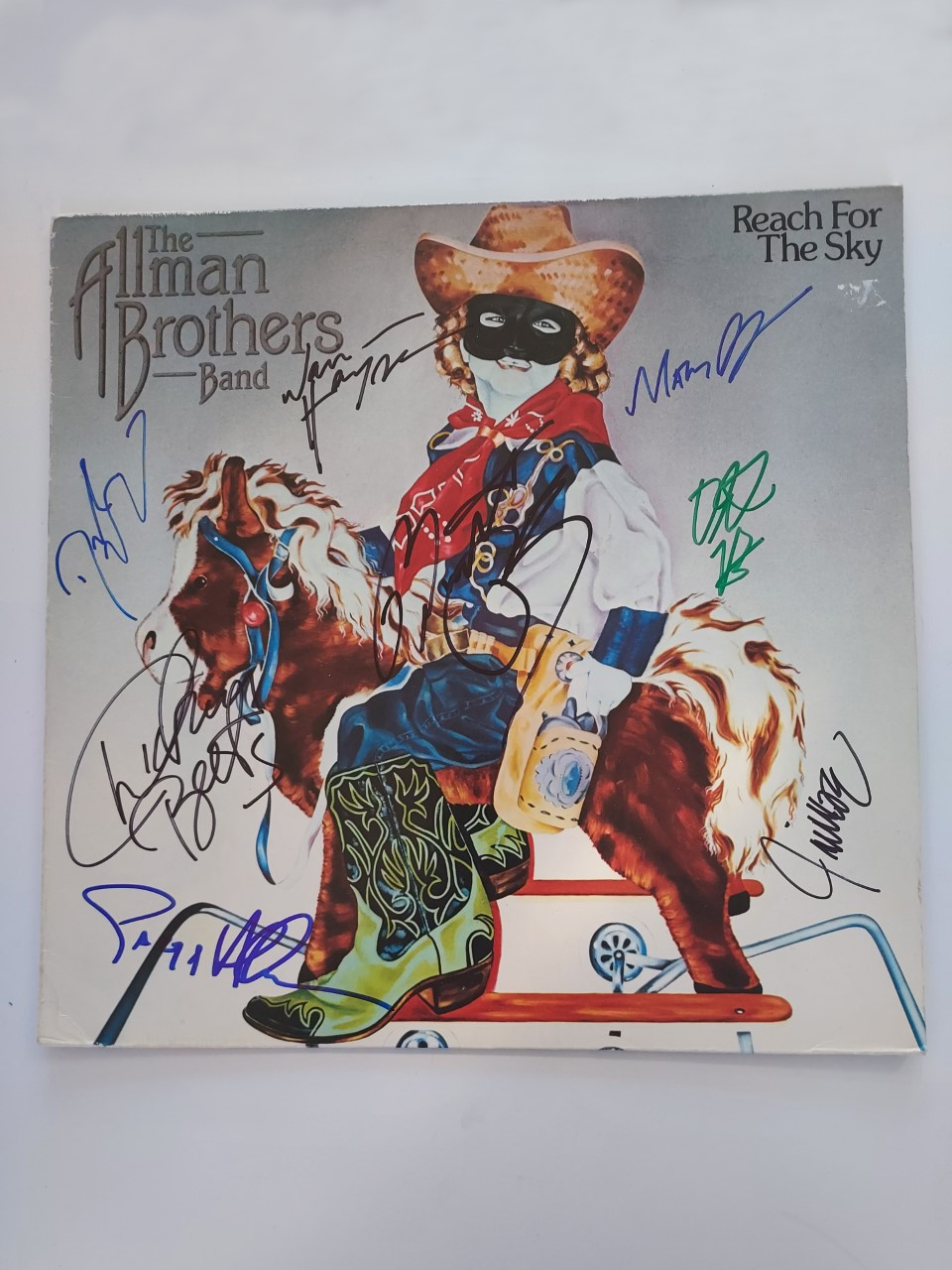The Allman Brothers "Reach for the Sky" LP signed with proof