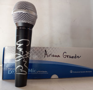 Ariana Grande microphone signed with proof