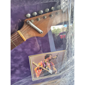 Jimi Hendrix, Mitch Mitchell, and Noel Redding The Experience signed and framed guitar