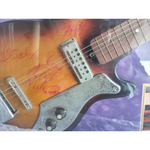 Load image into Gallery viewer, Jimi Hendrix, Mitch Mitchell, and Noel Redding The Experience signed and framed guitar
