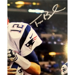 Tom Brady and Rob Gronkowski 8x10 photo sign with proof