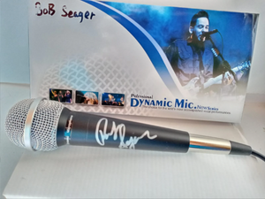 Bob Seger signed microphone with proof