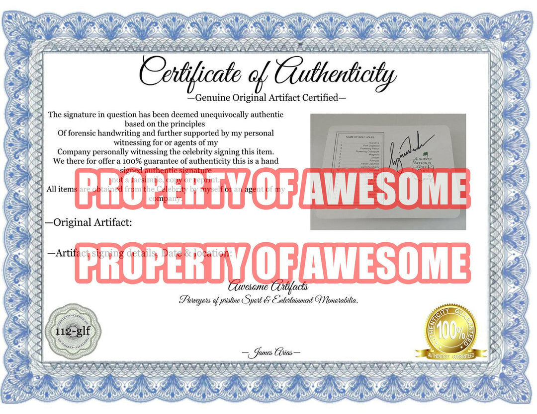 Tiger Woods Masters golf scorecard signed with proof - Awesome Artifacts