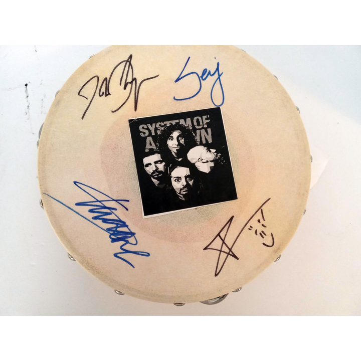 System of a Down 10-in tambourine signed with proof