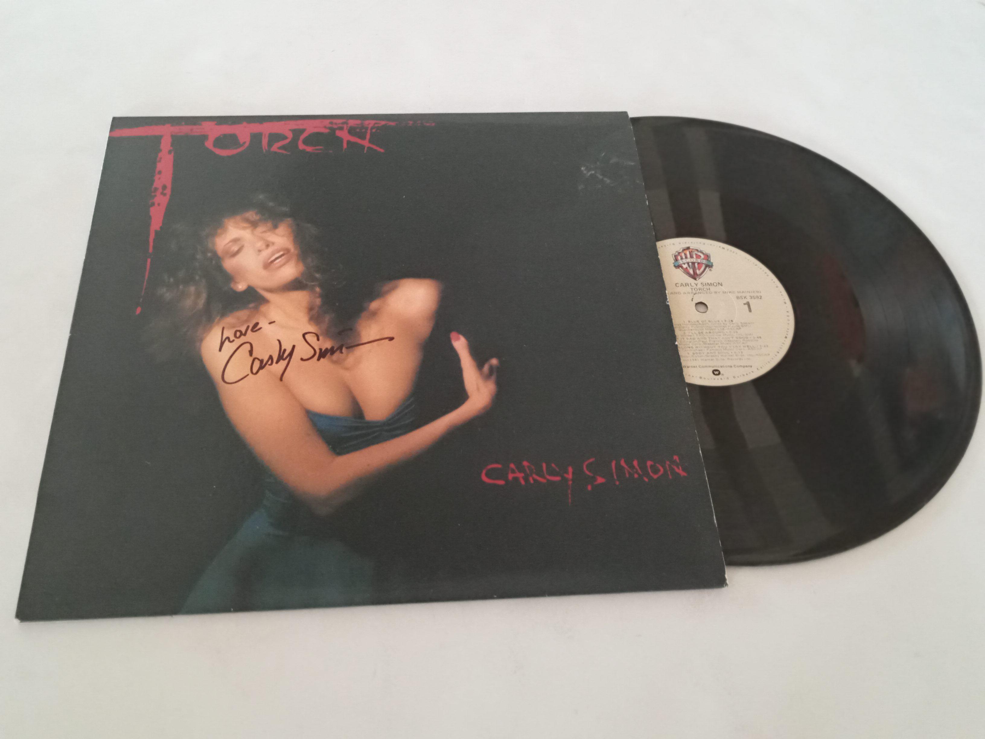 Carly Simon "Torch" LP signed with proof