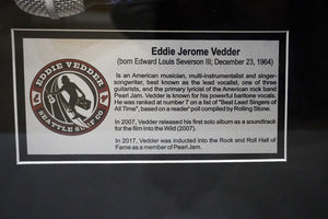Eddie Vedder Pearl Jam signed and framed microphone signed with proof