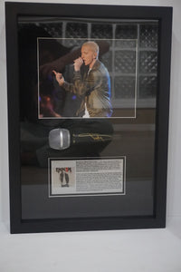 Eminem, Marshall Mathers, Slim Shady signed & framed microphone with proof