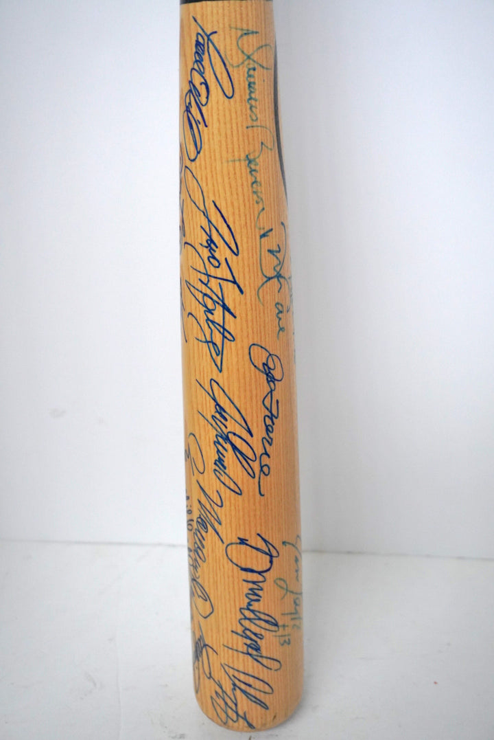 New York Yankees World Champions team signed bat signed with proof - Awesome Artifacts 